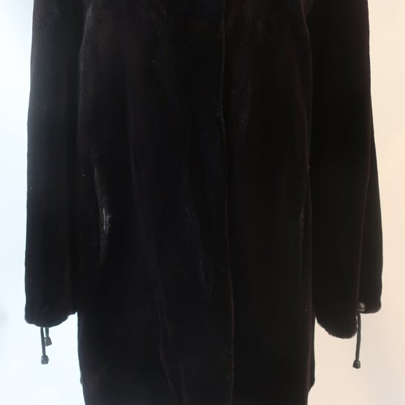 Womens Christie Brothers Black Sheered Mink Jacket L - Picture 6 of 14